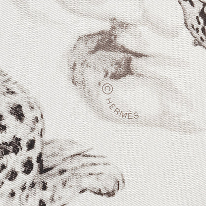Hermes Silk Dans L' Atelier De Robert Scarf 90 Cendre Gris Sepia 3 of 4