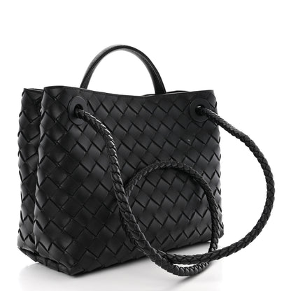 Bottega Veneta Nappa Intrecciato Small Andiamo Shoulder Bag Black 3 of 10