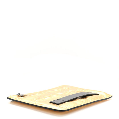 Chanel Metallic Lambskin Medium Je Ne Suis Pas En Solde Pouch Clutch Gold 4 of 8