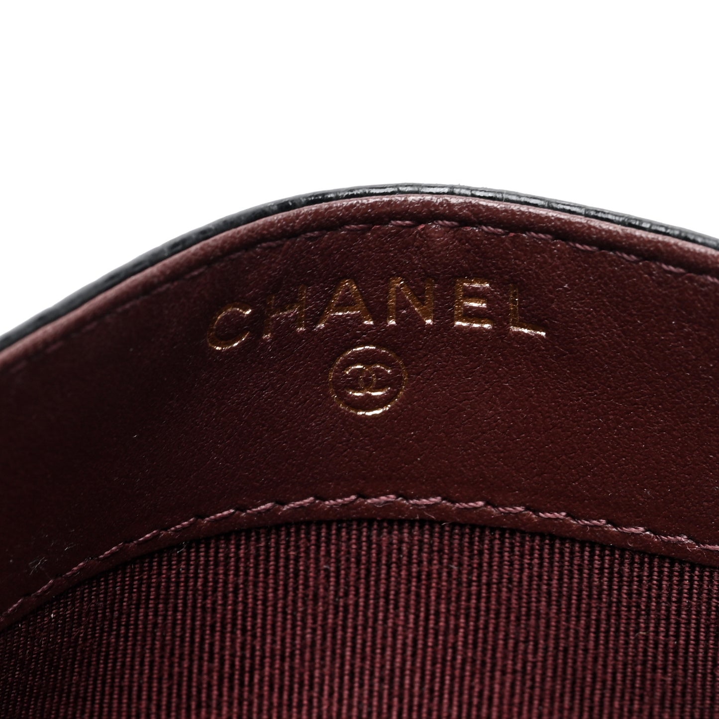 Caviar Quilted Card Holder Black