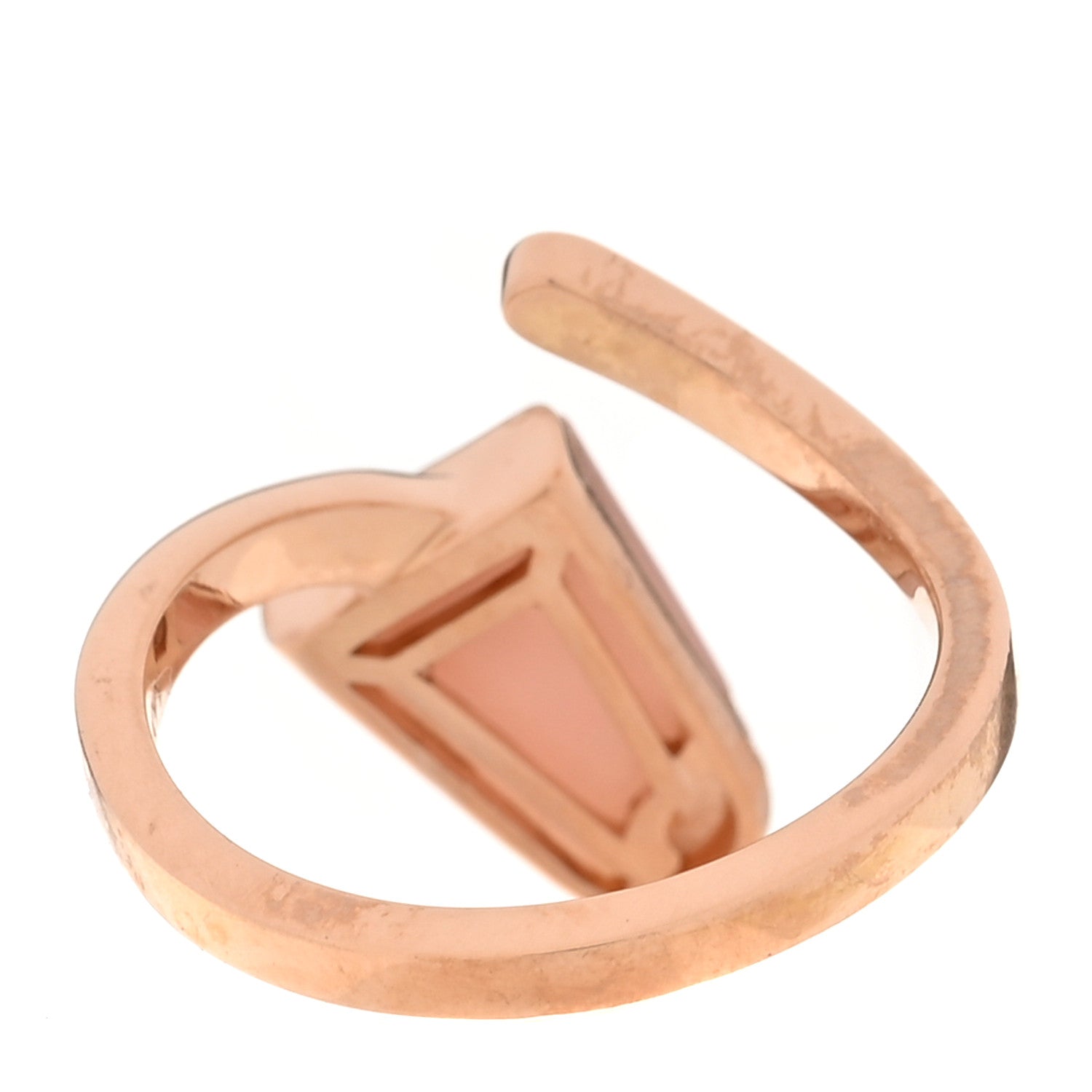 Bulgari 18K Rose Gold Diamond Pink Opal Gelati Ring 54 6.75 3 of 6