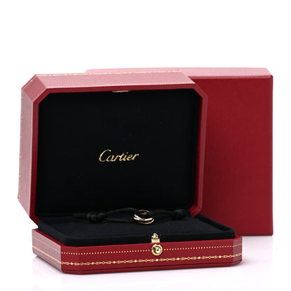 Cartier 18K Pink Yellow White Gold Trinity Adjustable Cord Bracelet Black 4 of 4