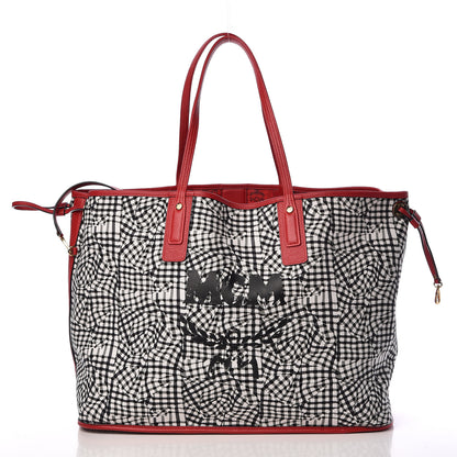 MCM Visetos Large Liz Reversible Shopper Tote Ruby Red 5 of 20