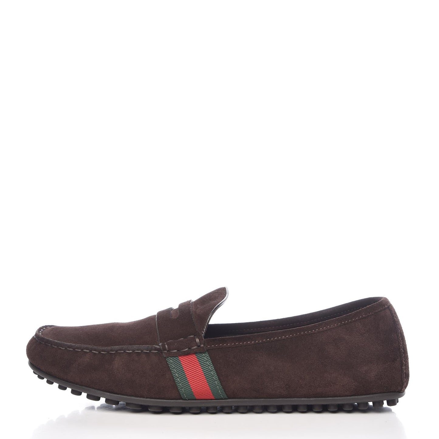 Suede Web Mens Kanye Driver Loafers 10.5 Cocoa