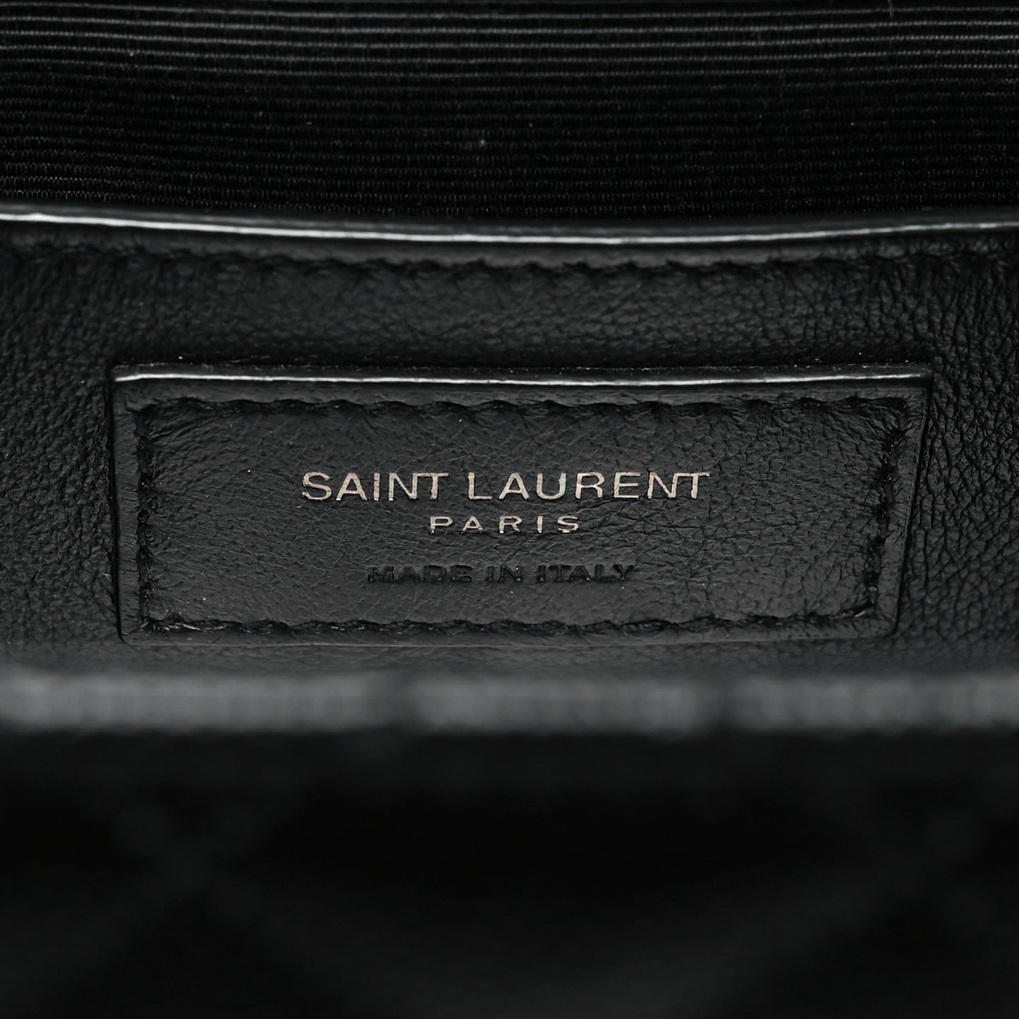 Grain De Poudre Textured Mixed Matelasse Triquilt Medium Monogram Monochrome Satchel Black