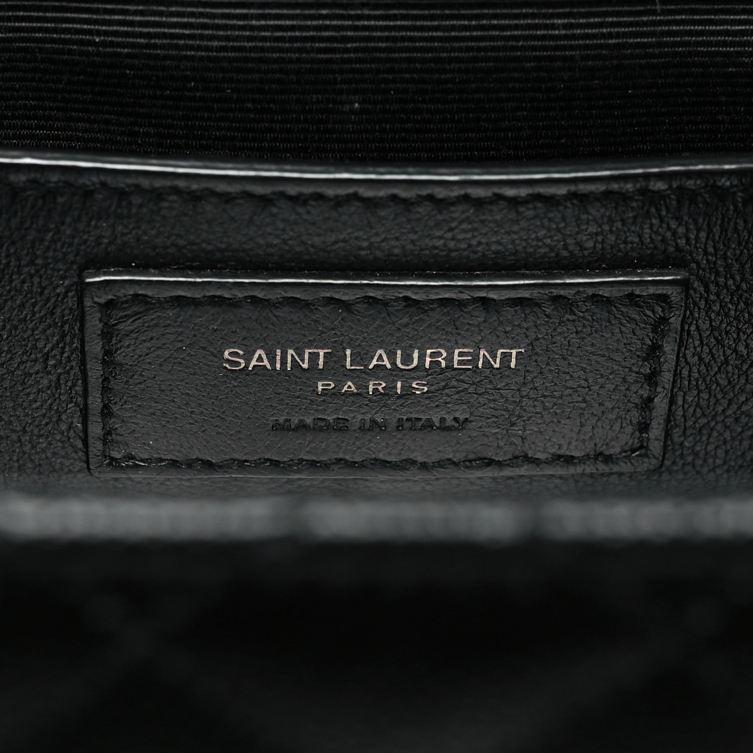 Saint Laurent Grain De Poudre Textured Mixed Matelasse Triquilt Medium Monogram Monochrome Satchel Black 6 of 10
