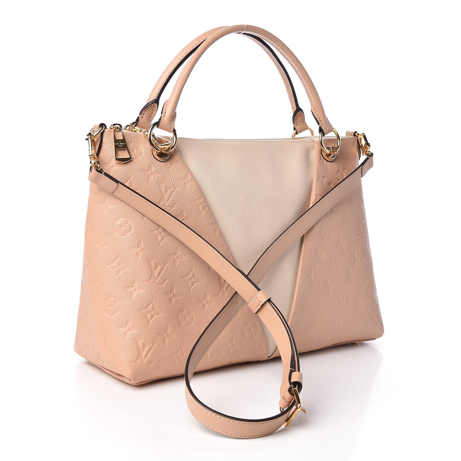 Louis Vuitton Empreinte V Tote MM Beige Rose Creme 3 of 10
