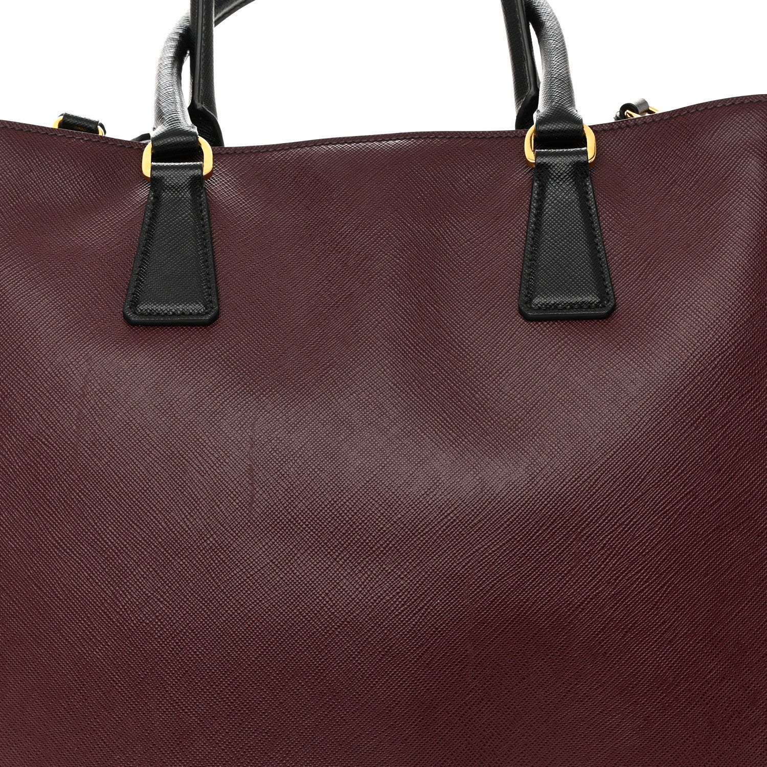Prada Saffiano Lux Bi-Color Medium Tote Red Black 14 of 14