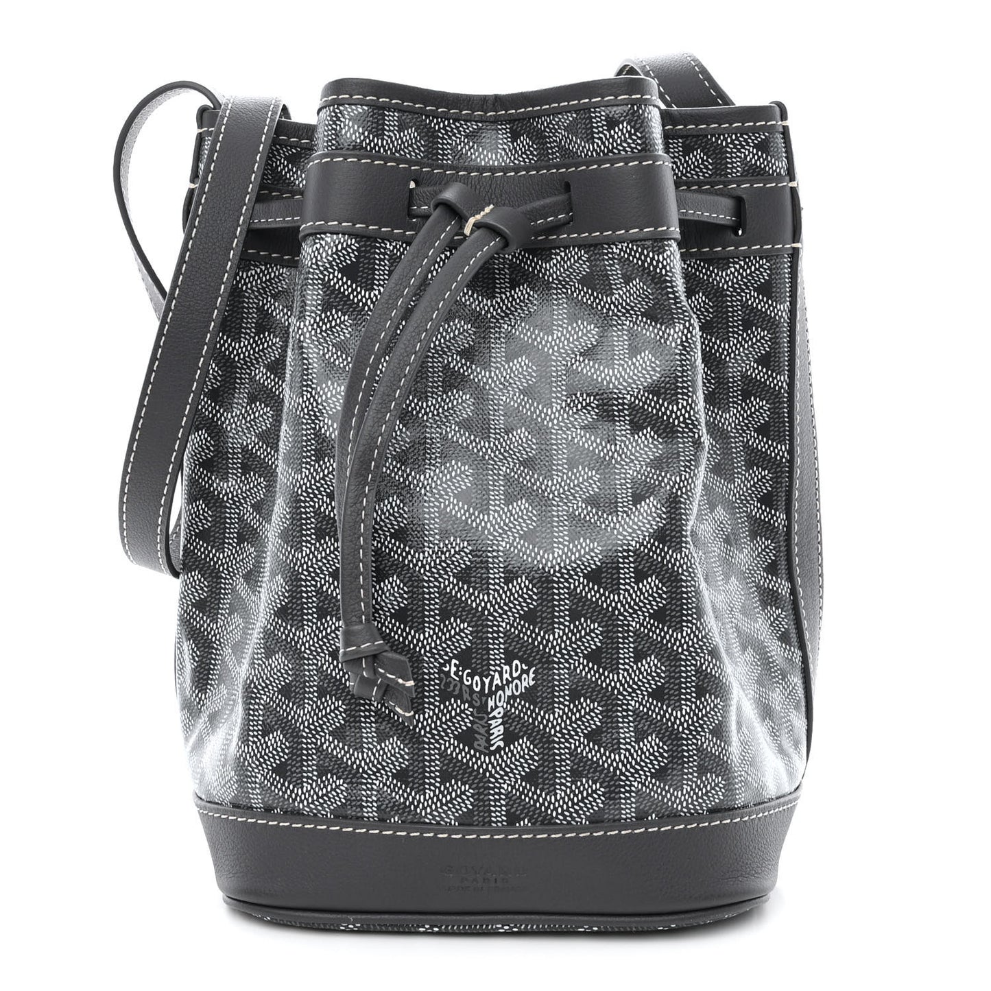 Goyardine Petit Flot Bucket Bag PM Grey