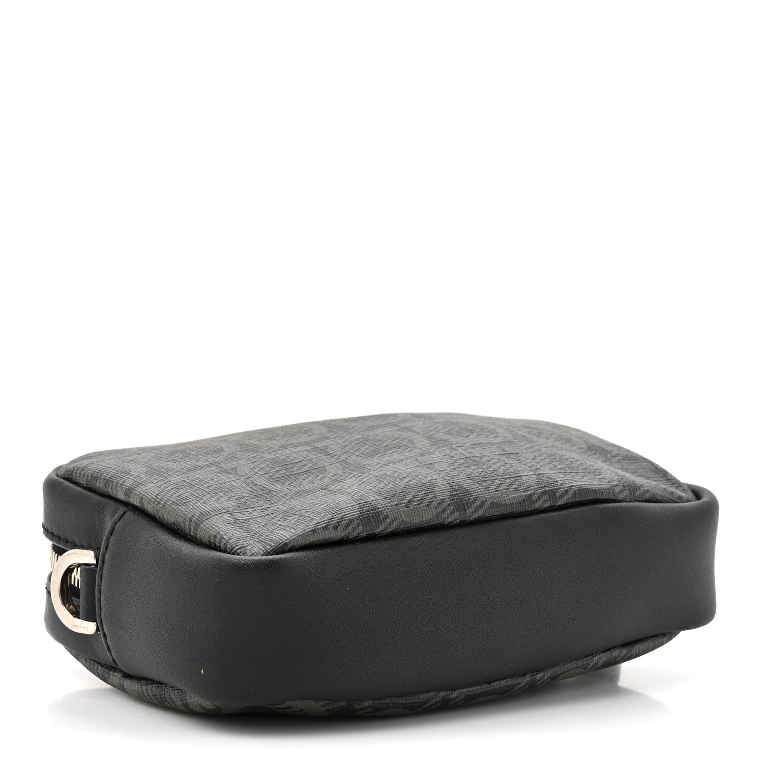 Salvatore Ferragamo Gancini Monogram Calfskin Multi-Pouch Travel Belt Bag Black Grey 4 of 10