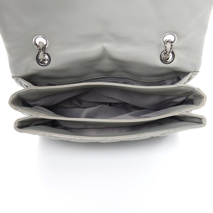Chanel Lambskin Quilted Large 3 Flap Bag Grey 6 of 20