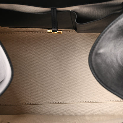 The Row Polished Saddle Calfskin Soft Margaux 15 Black 5 of 9