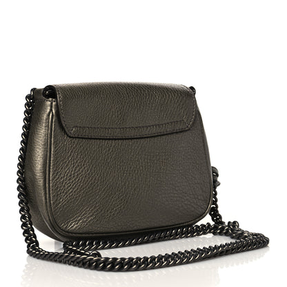 Gucci Metallic Pebbled Calfskin Small Soho Flap Crossbody Sasso 3 of 10
