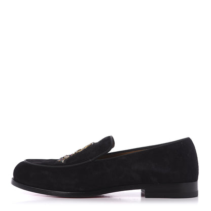 Christian Louboutin Veau Velours Mens Laperouse Flat Loafers 41 Black 1 of 8