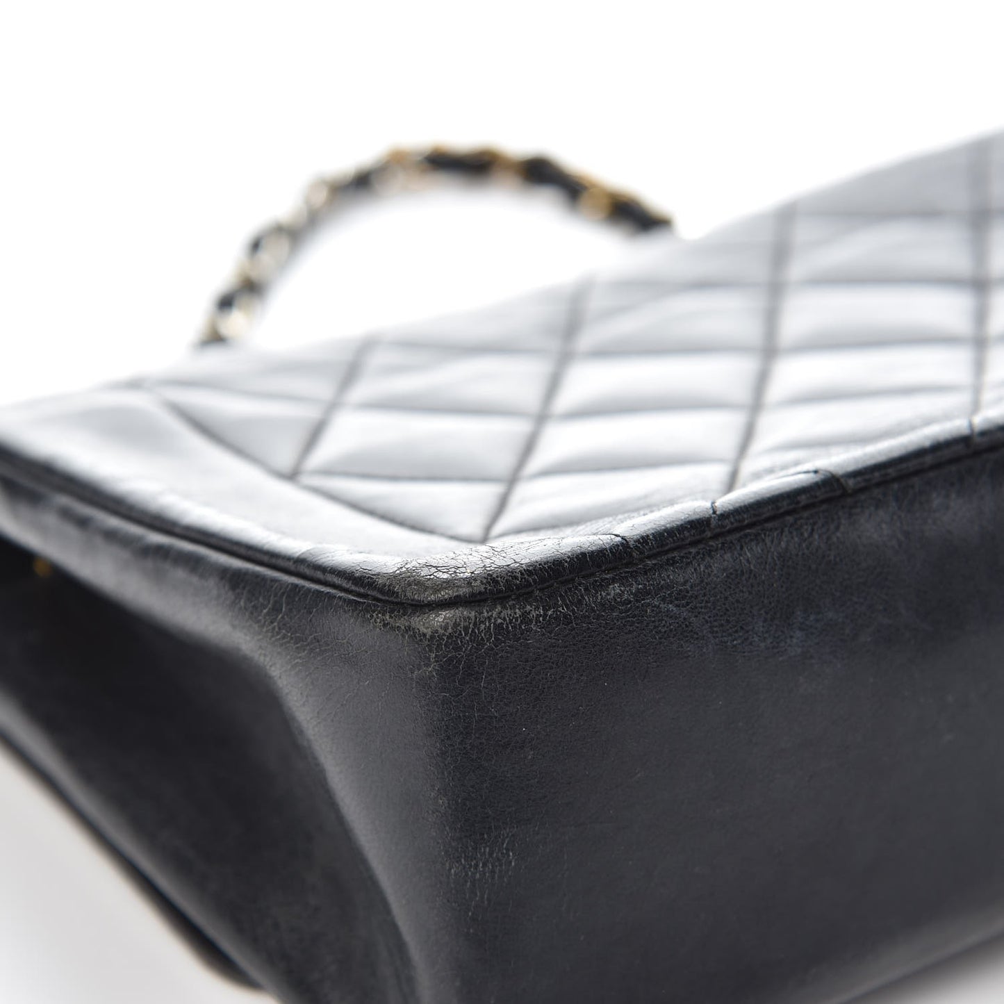 Lambskin Quilted Small Single Flap Black