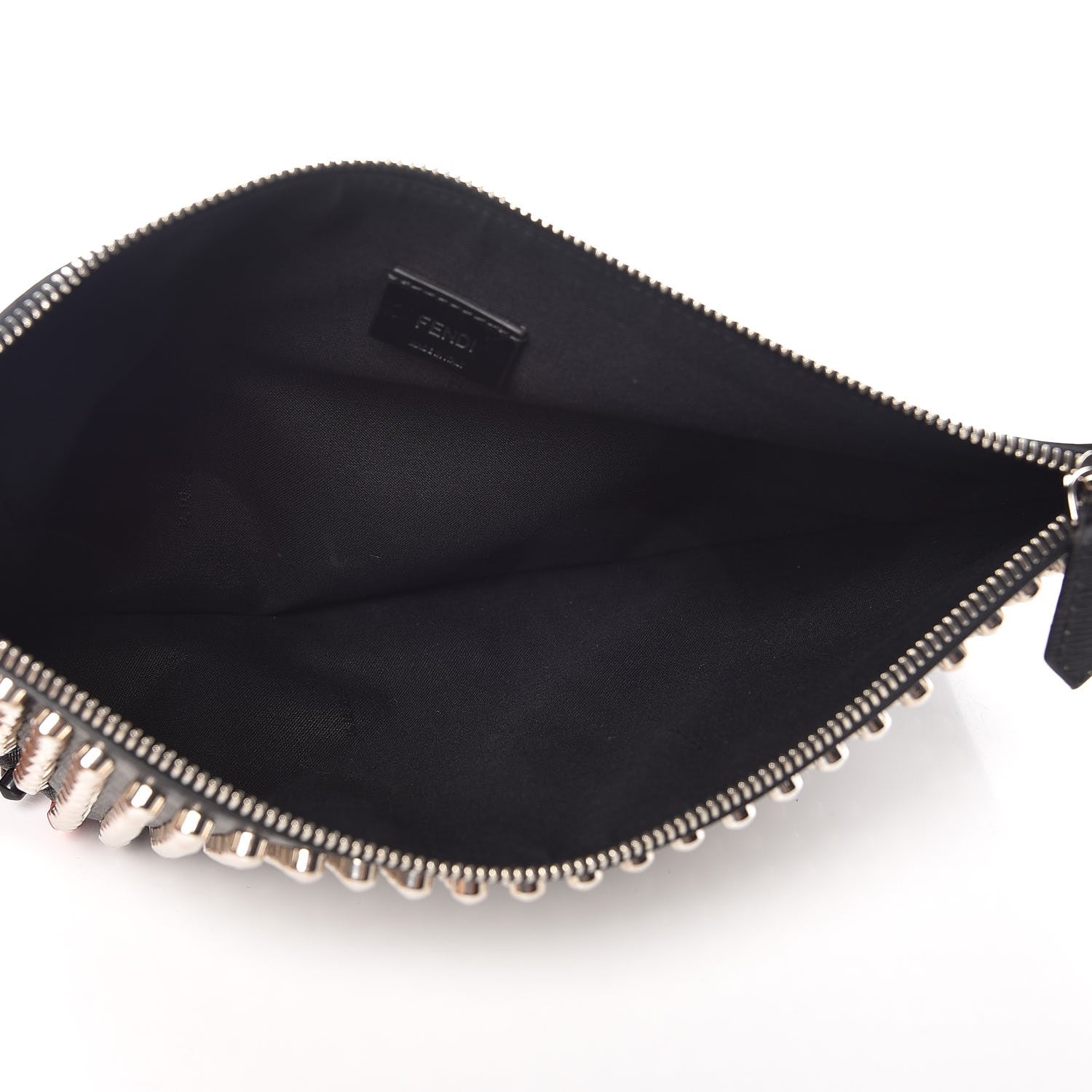 Fendi Vitello Elite Monster Eyes Studded Pouch Black 5 of 7
