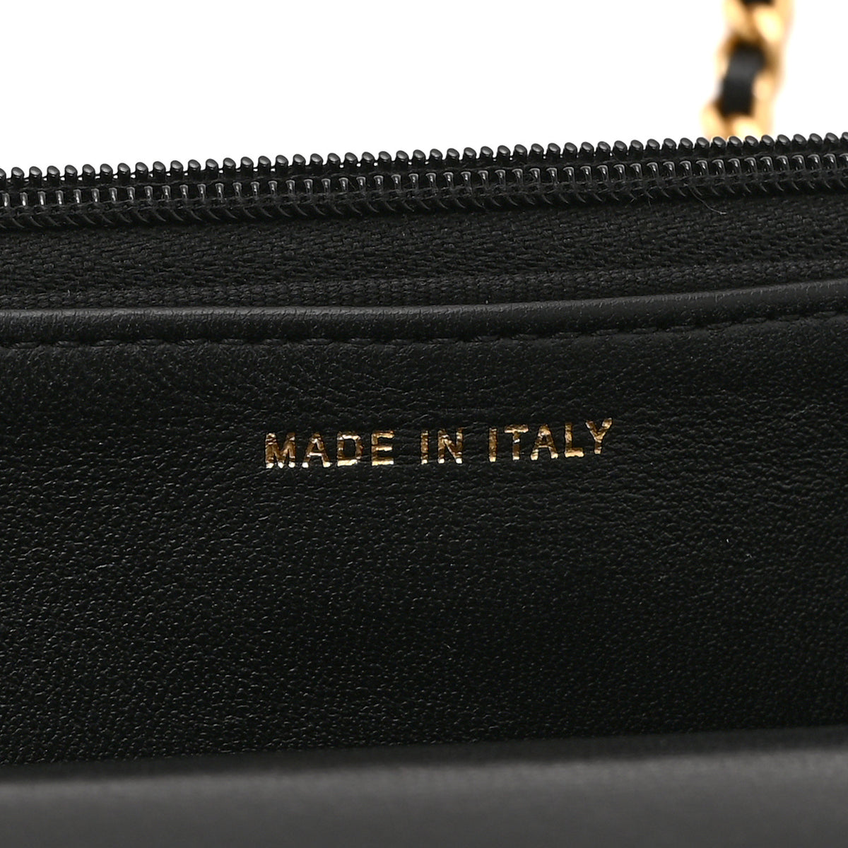 Shiny Lambskin Quilted CC Turnlock Chic Pearl Wallet on Chain WOC  Black