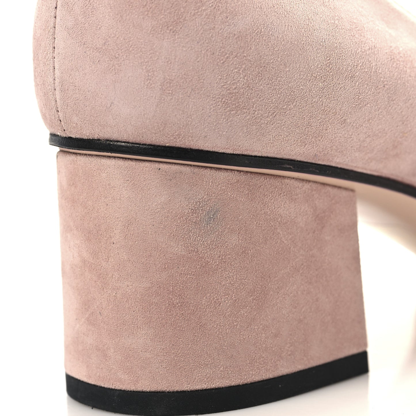Kid Scamosciato GG Marmont Fringe 50mm Loafer Pumps 39.5 Crystal Pink