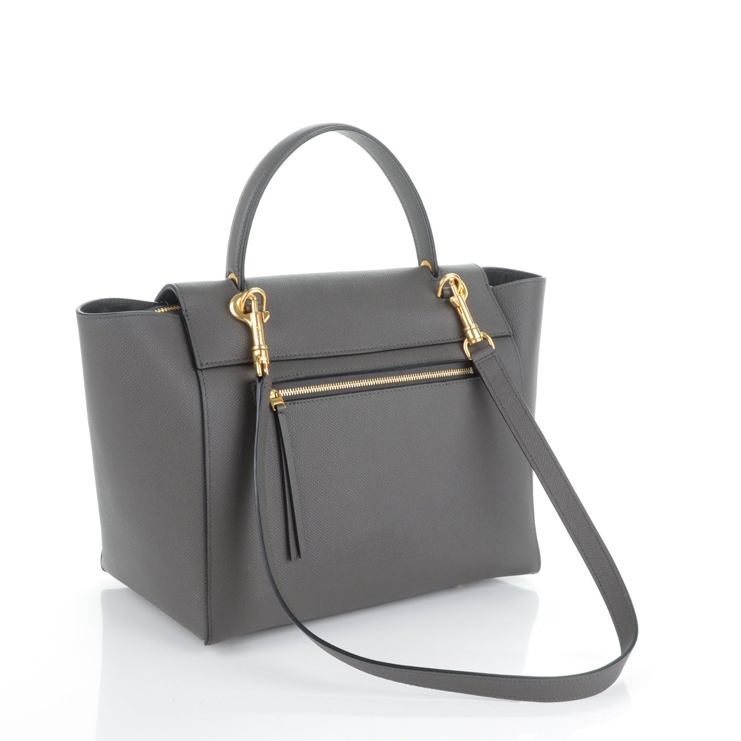 Grained Calfskin Mini Belt Bag Grey