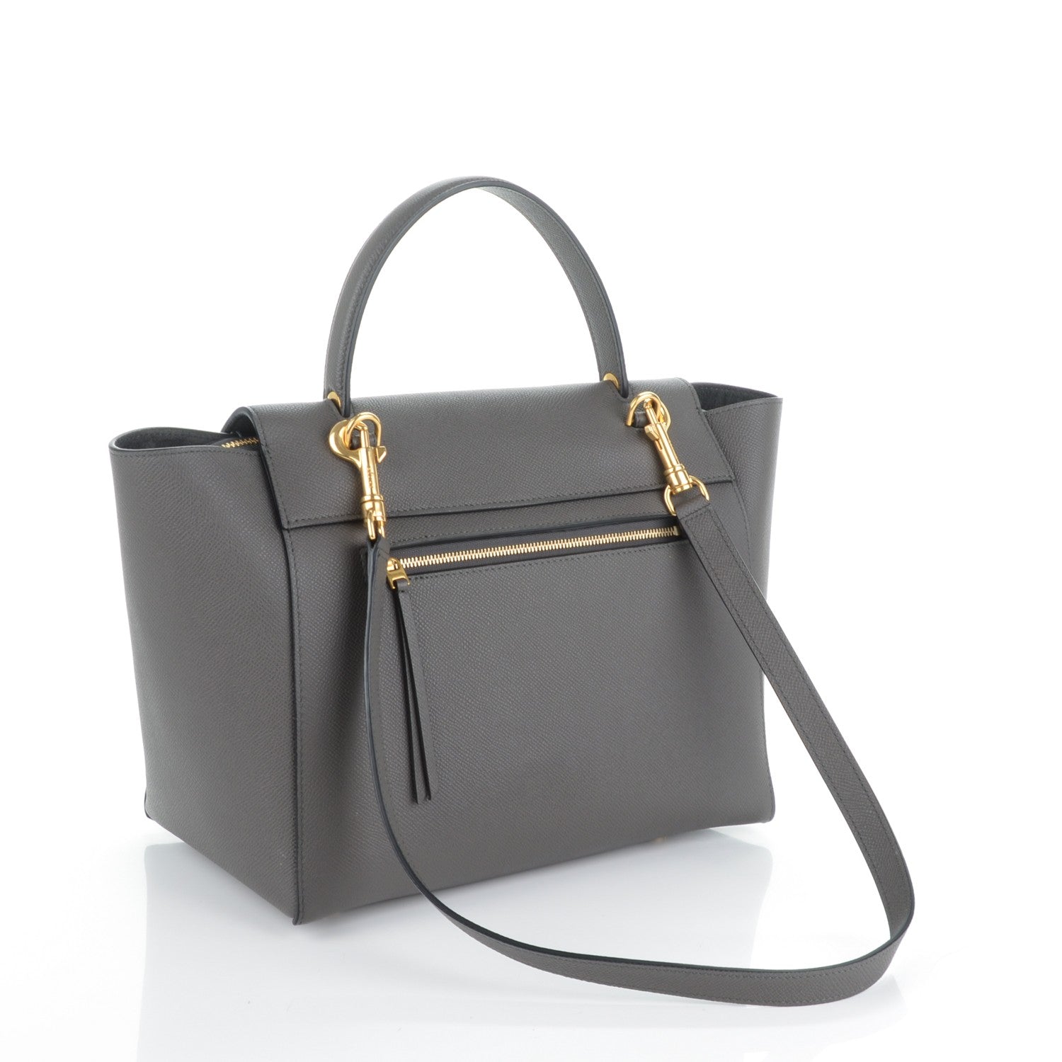 Celine Grained Calfskin Mini Belt Bag Grey 3 of 7
