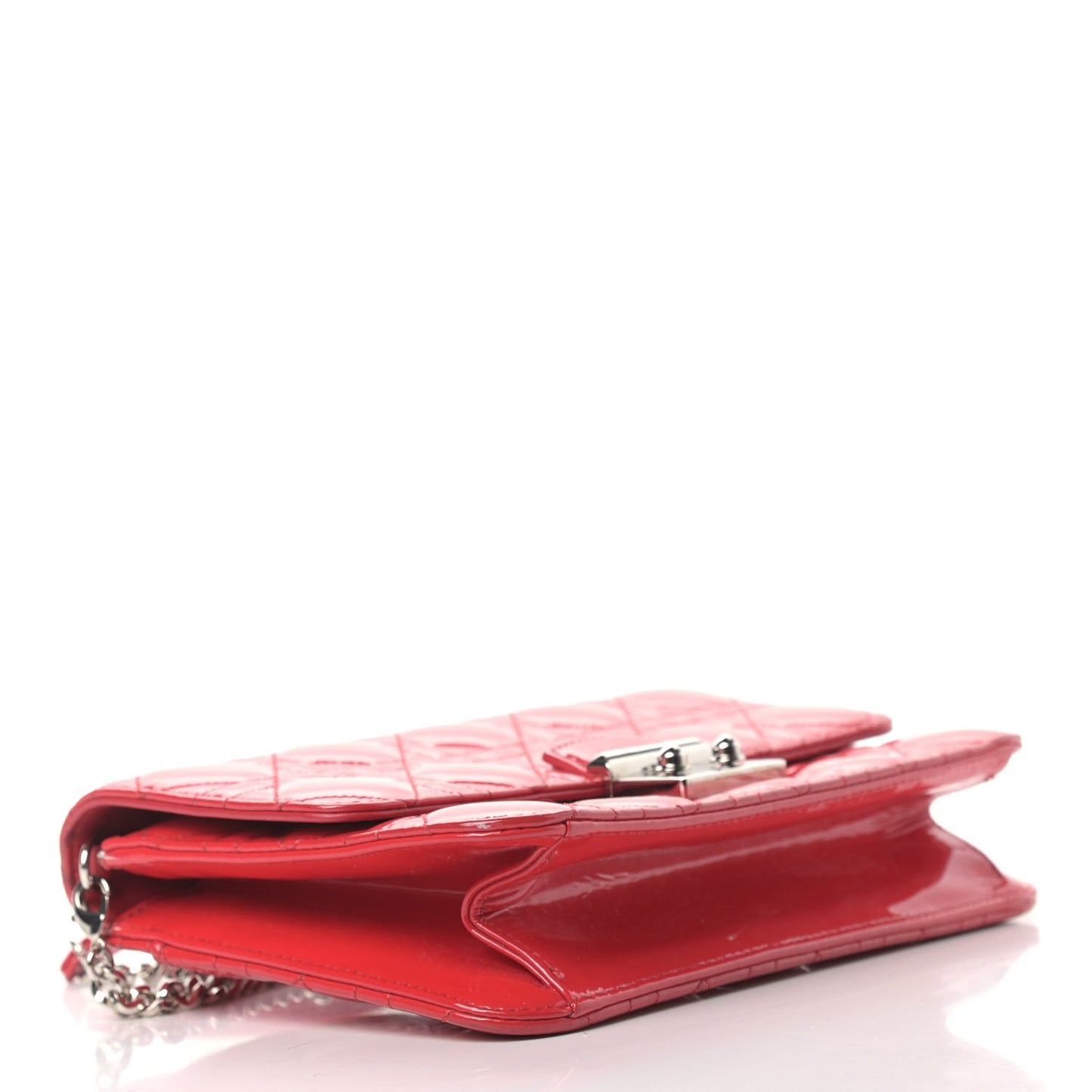 Patent Cannage Miss Dior Promenade Pouch Red