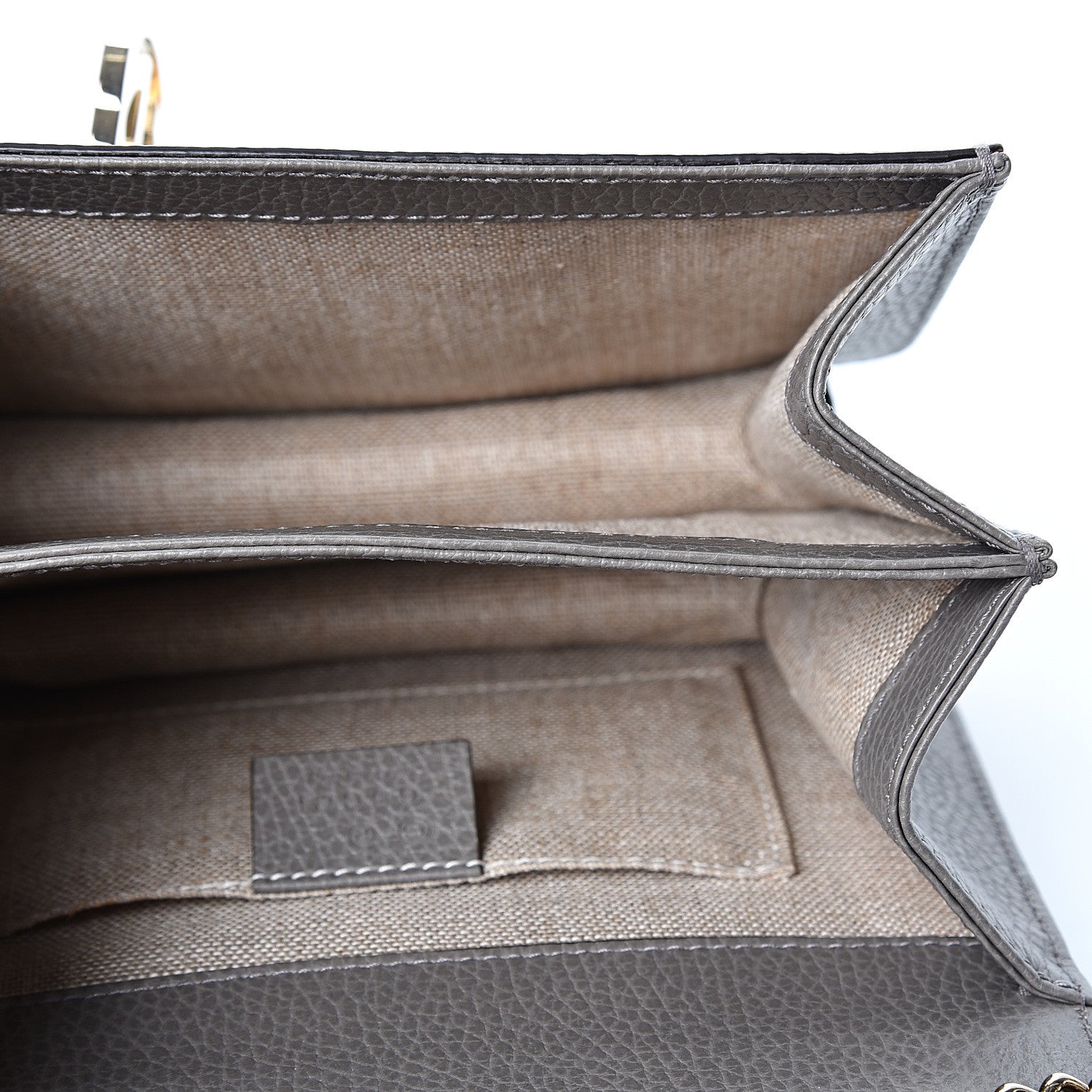 Gucci Dollar Calfskin Small Interlocking G Shoulder Bag Loess 4 of 9