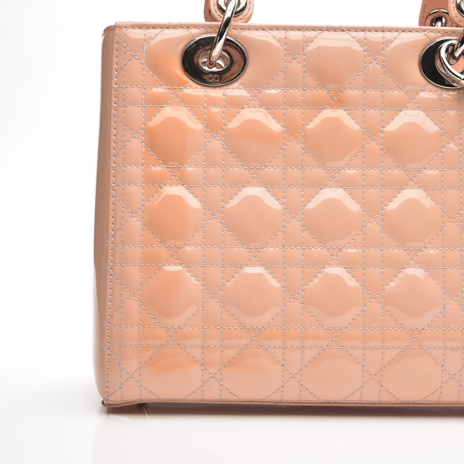 Christian Dior Patent Cannage Medium Lady Dior Light Pink 14 of 14