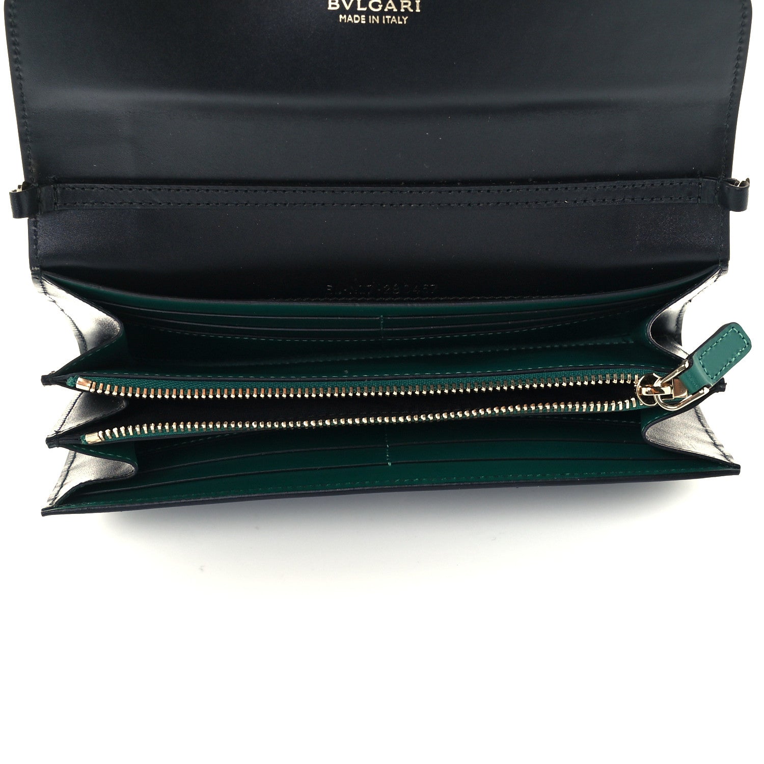Bulgari Calfskin Serpenti Forever Chain Wallet Black 4 of 12