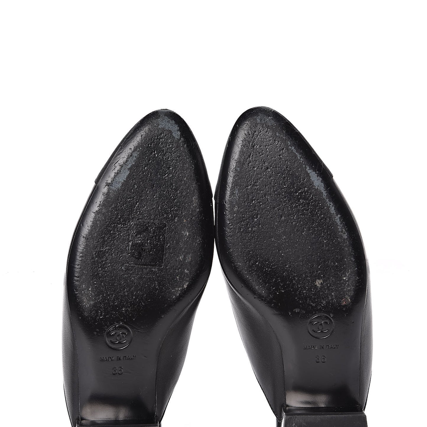 Lambskin Grosgrain Cap Toe Mules 36 Black