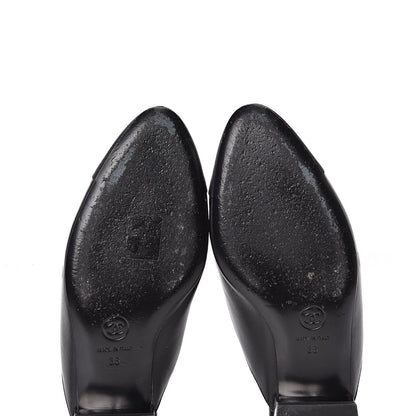 Chanel Lambskin Grosgrain Cap Toe Mules 36 Black 6 of 10