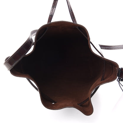 Mansur Gavriel Crocodile Embossed Mini Bucket Bag Class 5 of 10