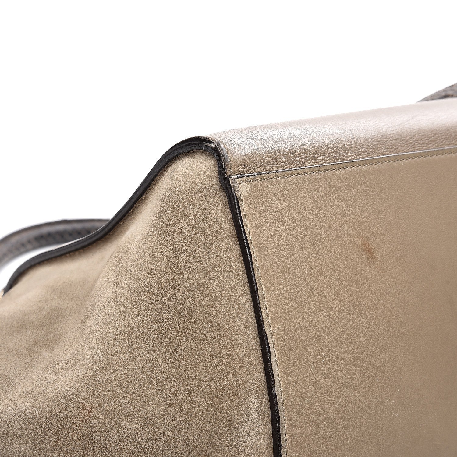 Celine Calfskin Suede Whipsnake Medium Trapeze Black Dune 23 of 25