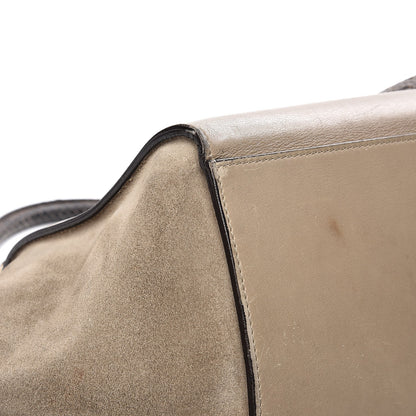 Celine Calfskin Suede Whipsnake Medium Trapeze Black Dune 23 of 25