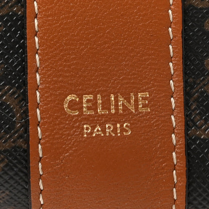 Celine Canvas Triomphe Lambskin Folded Compact Wallet Tan 6 of 10