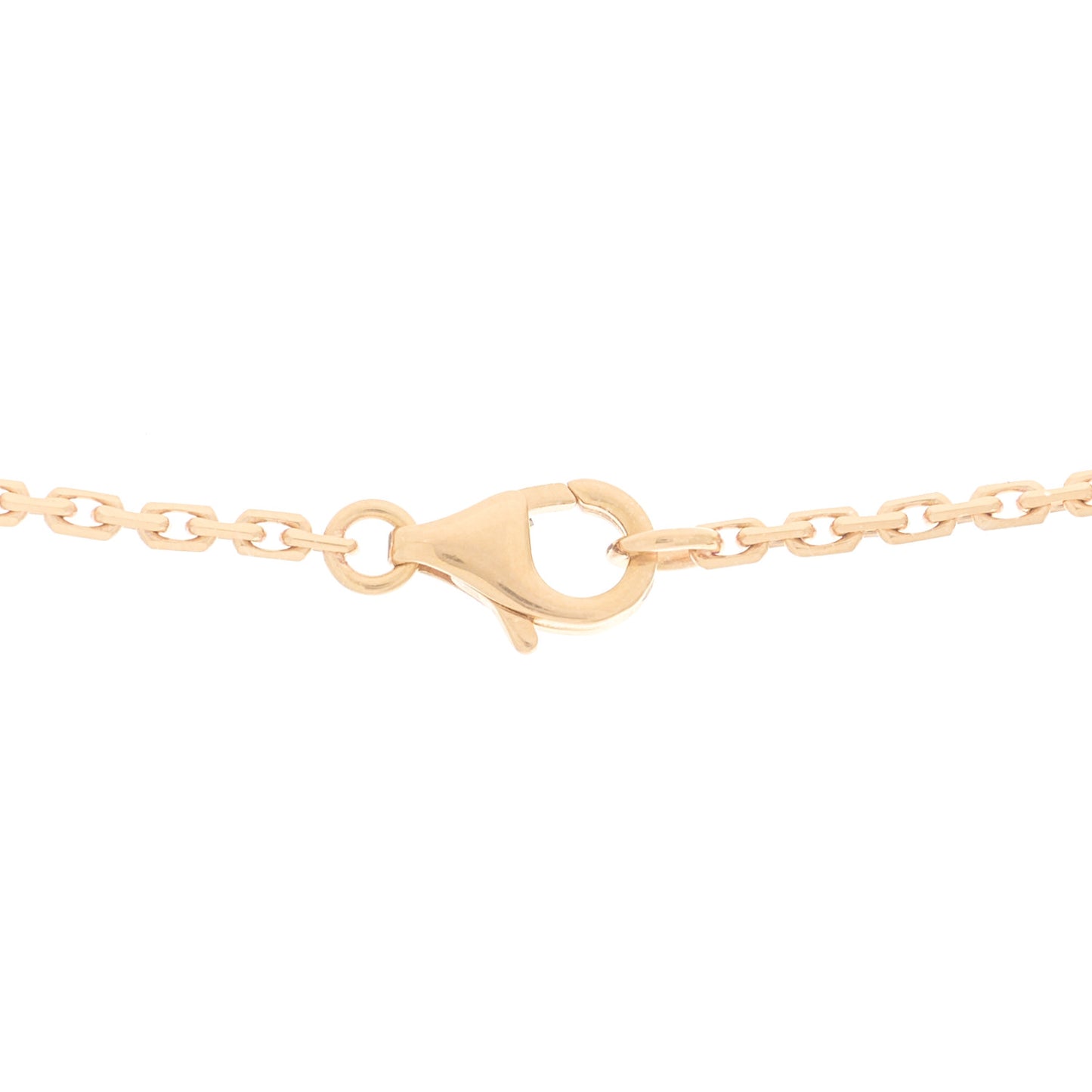 18K Pink Gold Diamond Interlocking LOVE Necklace