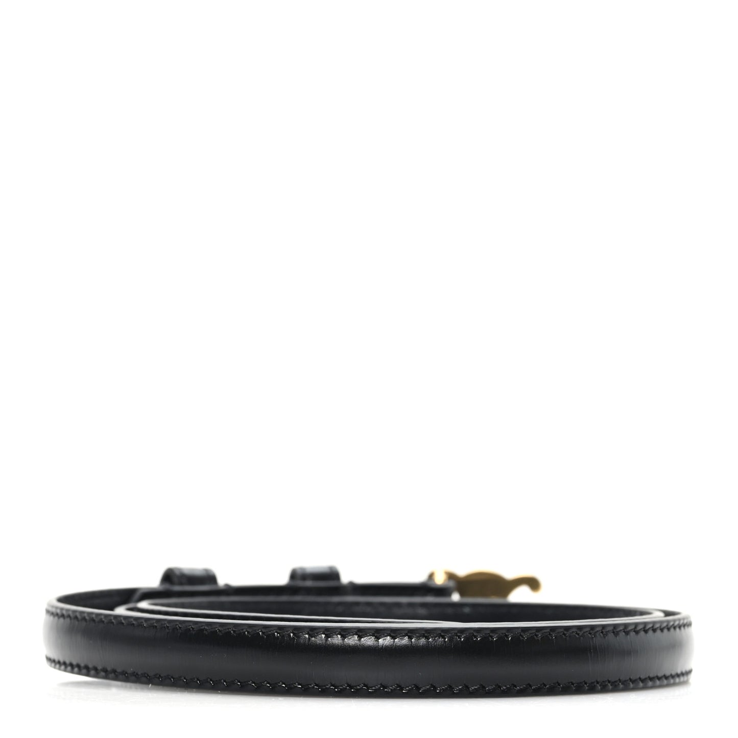 Taurillon Calfskin Teen Elegant 13mm Triomphe Belt 75 30 Black