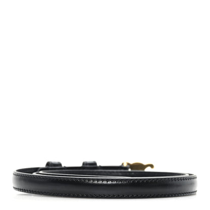 Celine Taurillon Calfskin Teen Elegant 13mm Triomphe Belt 75 30 Black 2 of 6