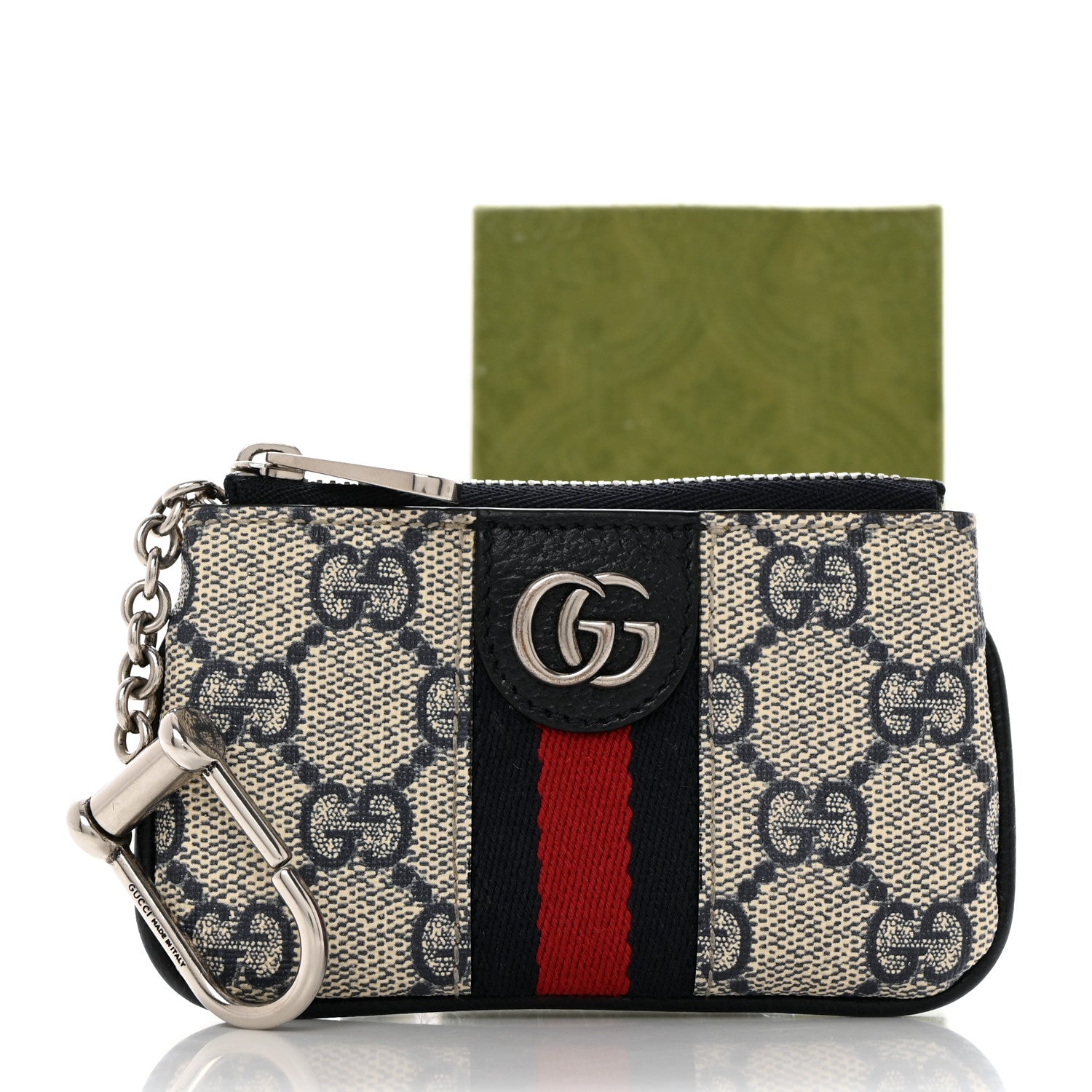 Gucci GG Supreme Monogram Web Ophidia Key Case Beige Blue 9 of 9