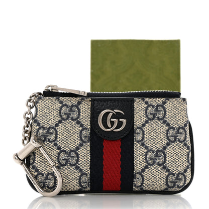 Gucci GG Supreme Monogram Web Ophidia Key Case Beige Blue 9 of 9