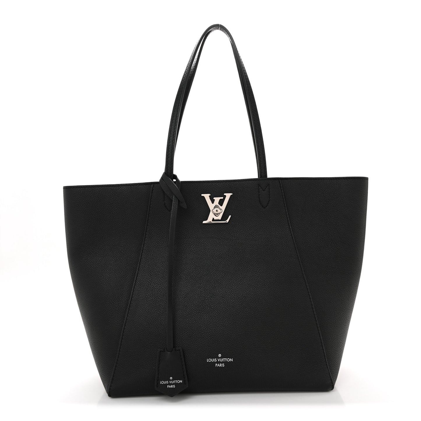 Calfskin Lockme Cabas Black