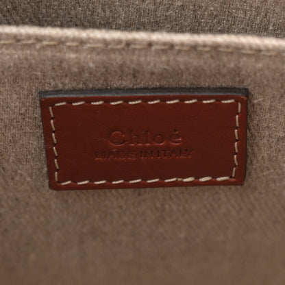 Chloe Cotton Calfskin Small Woody Striped Ribbon Tote Multicolor 6 of 13