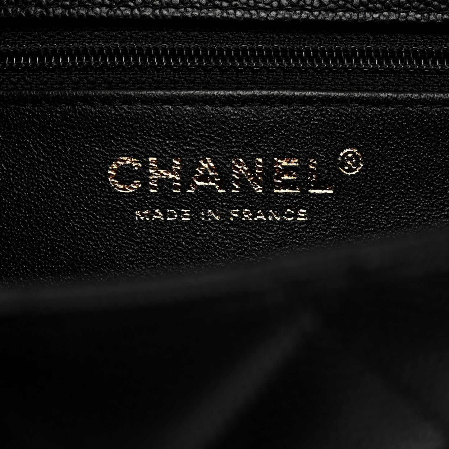 Caviar Quilted Flap Clutch Black