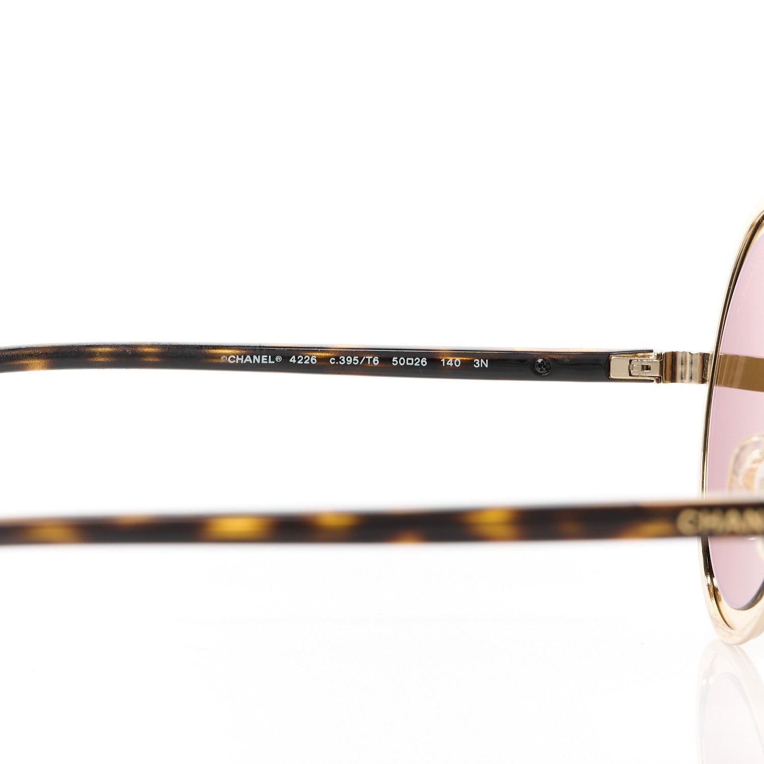 Chanel Metal Round Sunglasses 4226 Tortoise Gold 5 of 8