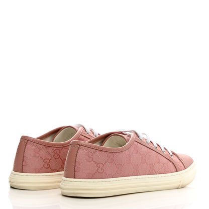 Gucci GG Monogram Calfskin Womens Low Top Sneakers 40 Pink Soft Pink 4 of 16