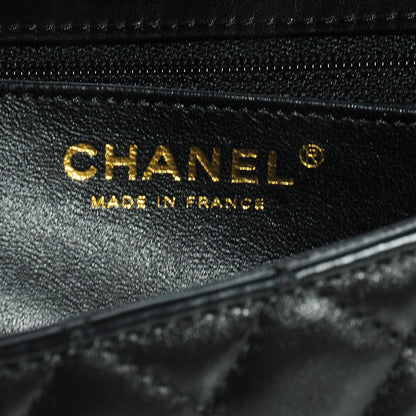 Chanel Lambskin Quilted Valentine Charms Medium Single Flap Black 7 of 8