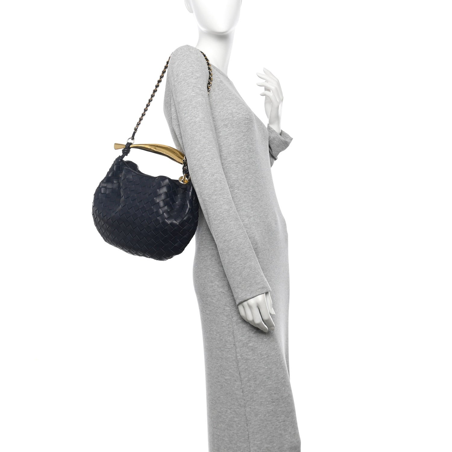 Bottega Veneta Nappa Intrecciato Sardine With Chain Bag Space 2 of 10