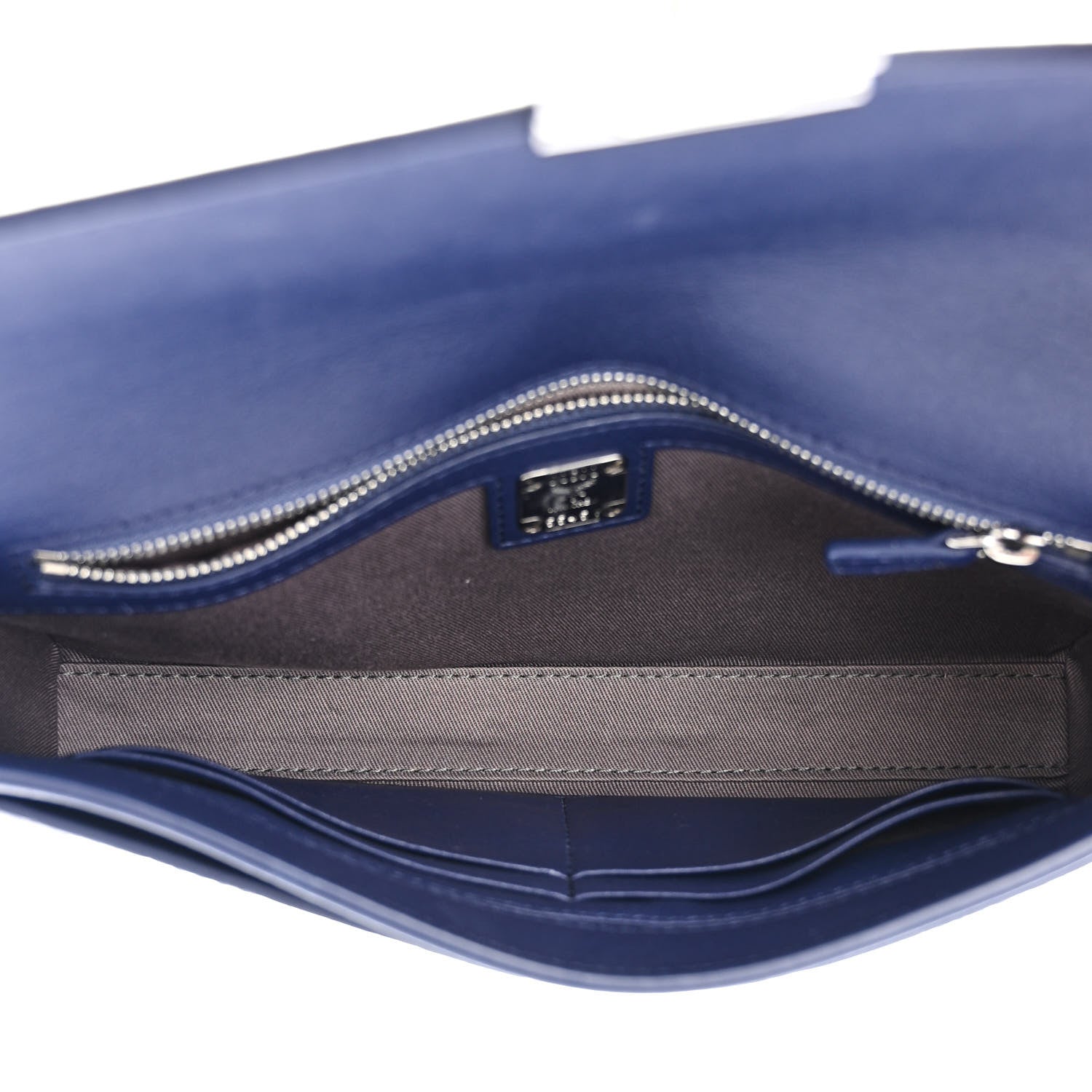 MCM Calfskin Ottomar Monogram Medium Millie Crossbody Bag Navy Blue 5 of 10