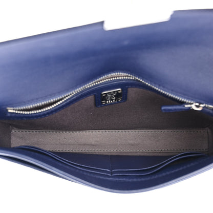 MCM Calfskin Ottomar Monogram Medium Millie Crossbody Bag Navy Blue 5 of 10