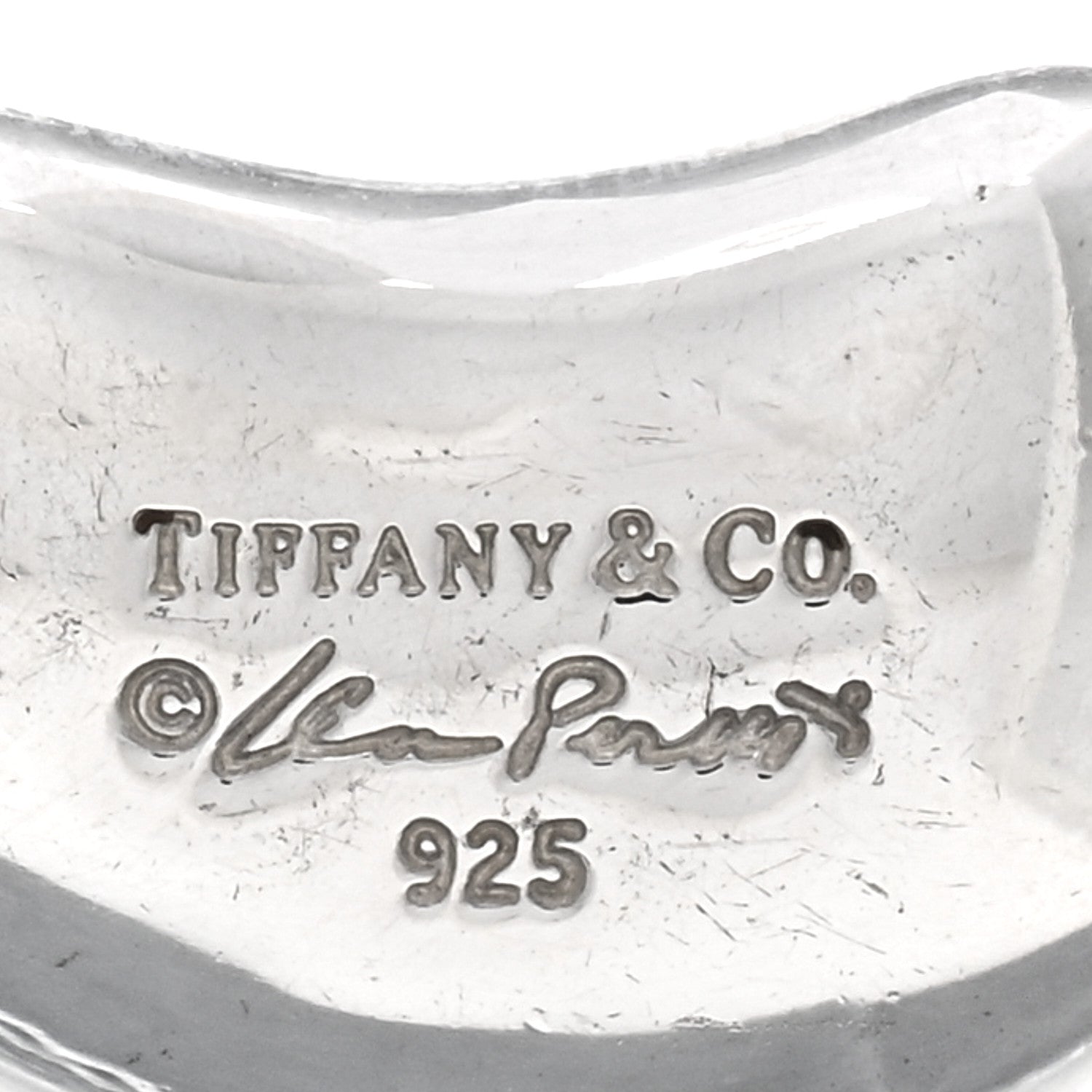 Tiffany Sterling Silver 20mm Elsa Peretti Bean Pendant Necklace 4 of 4