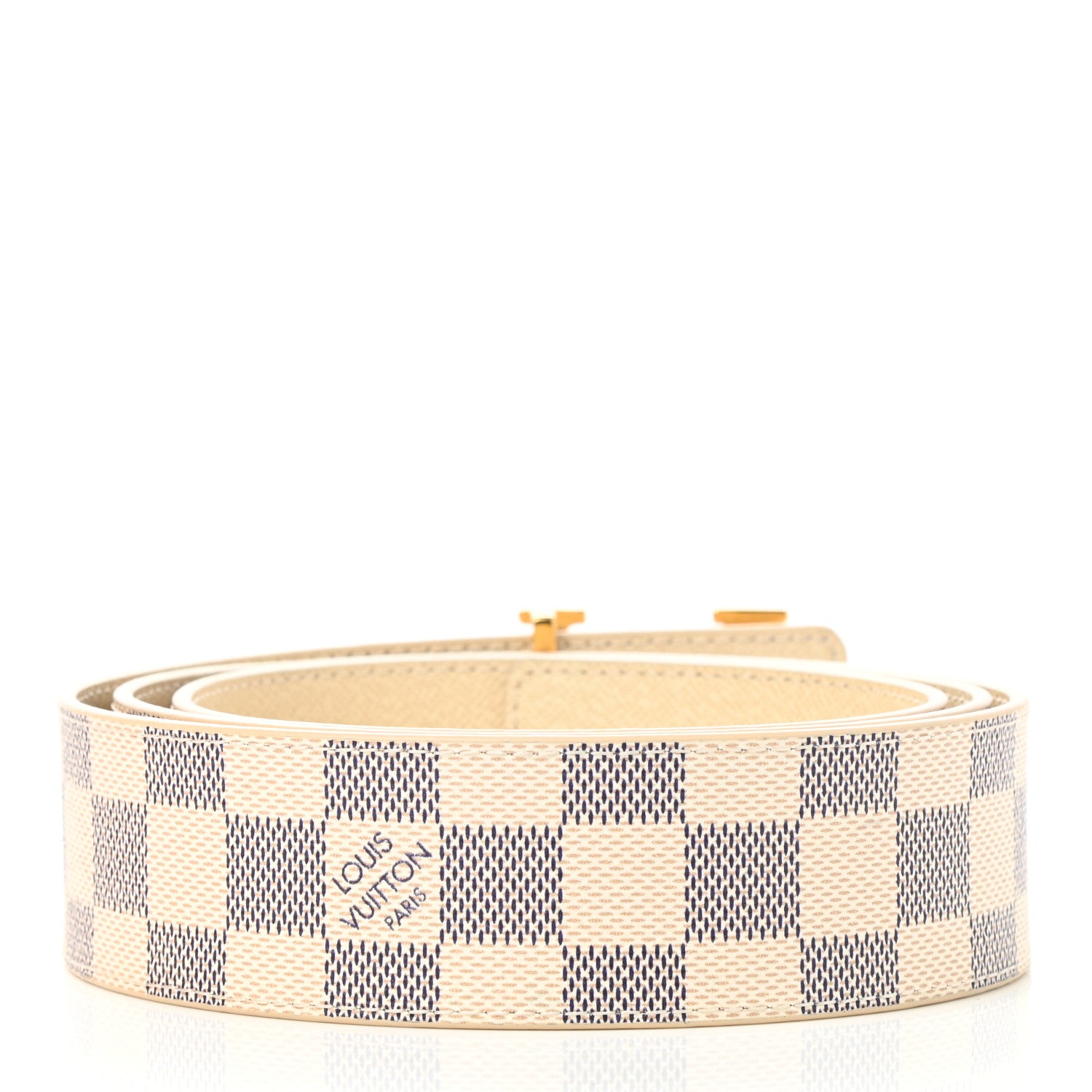 Louis Vuitton Damier Azur LV Initiales Belt 110 44 2 of 4